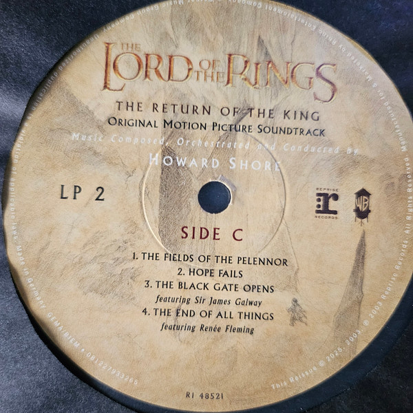 Howard Shore - The Lord Of The Rings: The Return Of The King (Original Motion Picture Soundtrack) (2xLP, Album, Ltd, RE)
