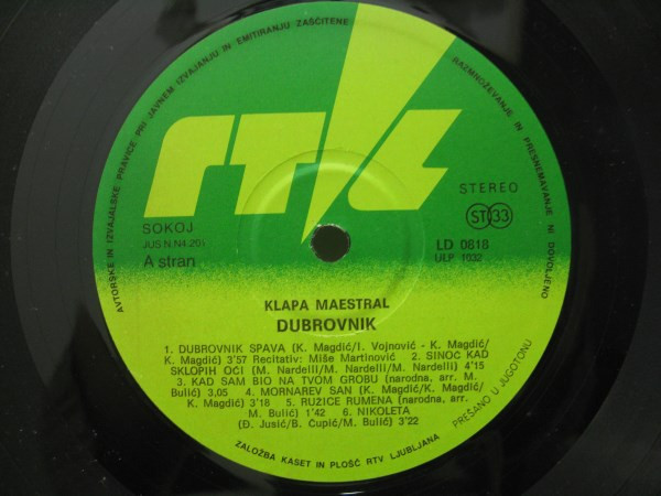 Klapa Maestral - Pjesma Jednog Maestrala... (LP, Album, Gat)