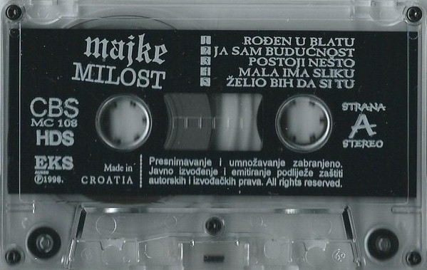 Majke - Milost (Cass, Album)