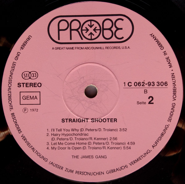 James Gang - Straight Shooter (LP, Album)