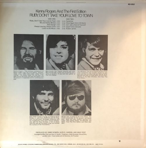 Kenny Rogers And The First Edition* - Ruby, Don't Take Your Love To Town (LP, Album, M/Print, Pit)