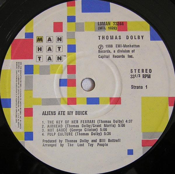 Thomas Dolby - Aliens Ate My Buick (LP, Album)