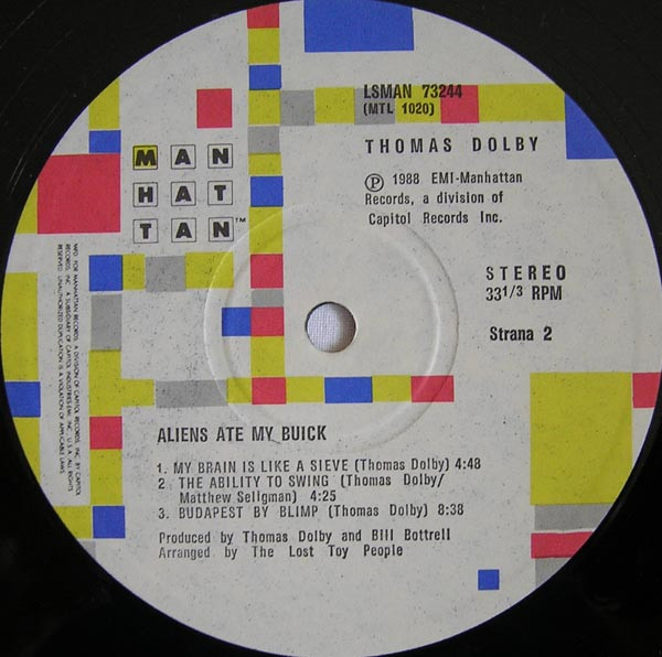 Thomas Dolby - Aliens Ate My Buick (LP, Album)