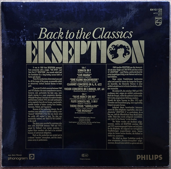 Ekseption - Back To The Classics (LP, Album)
