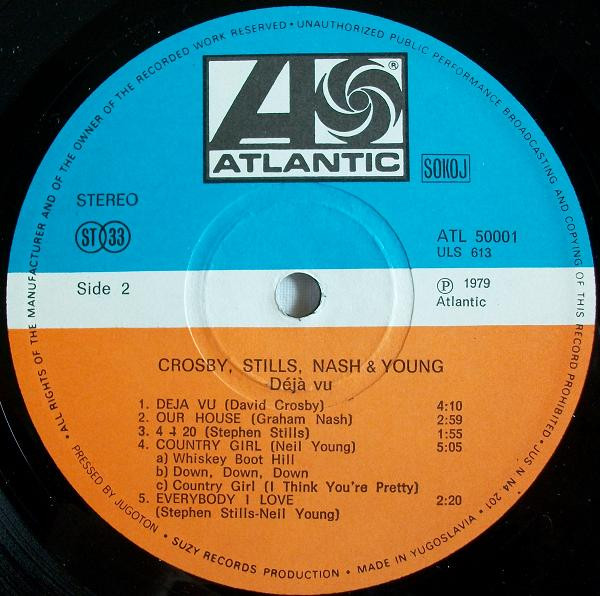 Crosby, Stills, Nash & Young - Déjà Vu (LP, Album, RE)