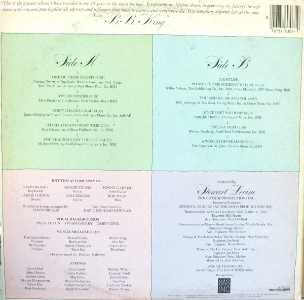 B.B. King - Love Me Tender (LP, Album)