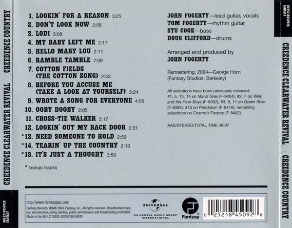 Creedence Clearwater Revival - Creedence Country (CD, Comp, RE, RM)