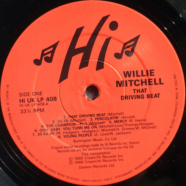 Willie Mitchell - That Driving Beat (LP, Comp)