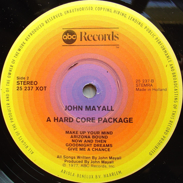 John Mayall - A Hard Core Package (LP, Album)