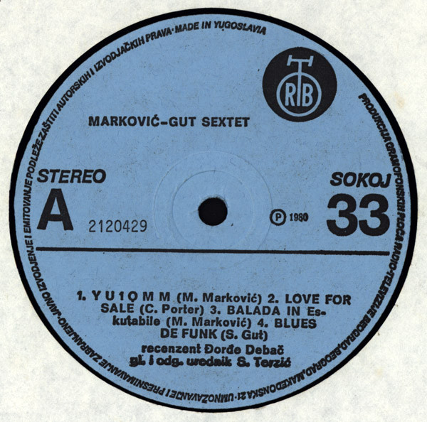 Marković-Gut Sextet* - Marković-Gut Sextet (LP, Album)