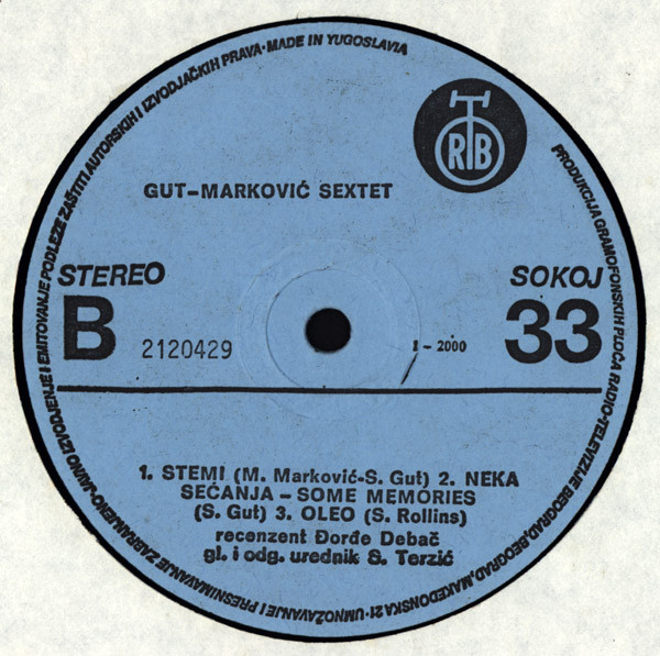 Marković-Gut Sextet* - Marković-Gut Sextet (LP, Album)