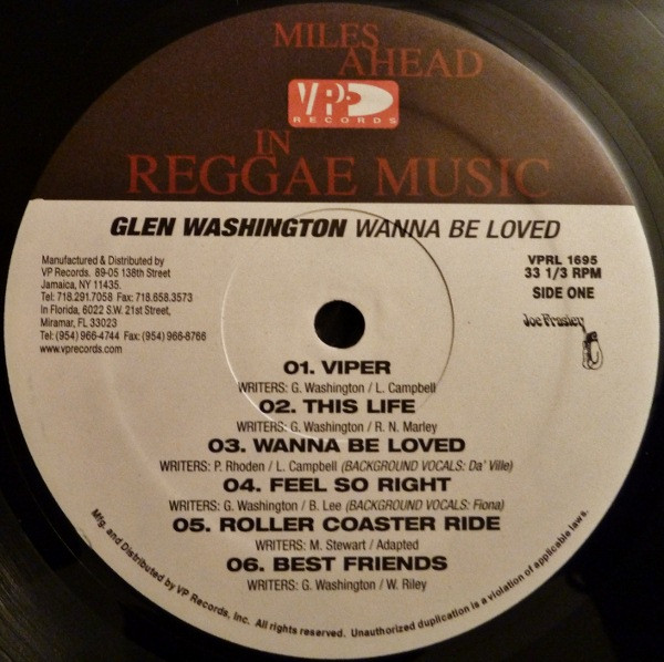 Glen Washington - Wanna Be Loved (LP, Album)