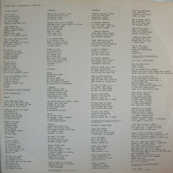 Dado Topić - Neosedlani (2xLP, Album)