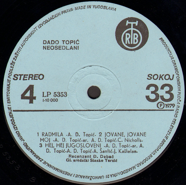 Dado Topić - Neosedlani (2xLP, Album)