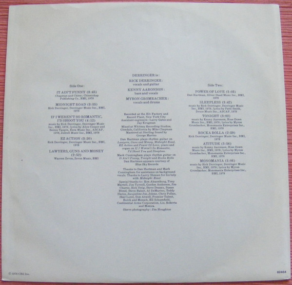 Derringer (2) - If I Weren't So Romantic, I'd Shoot You (LP, Album)