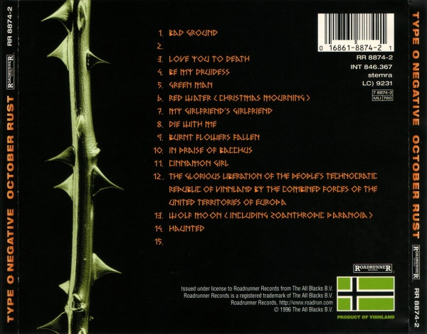 Type O Negative - October Rust (CD, Album)