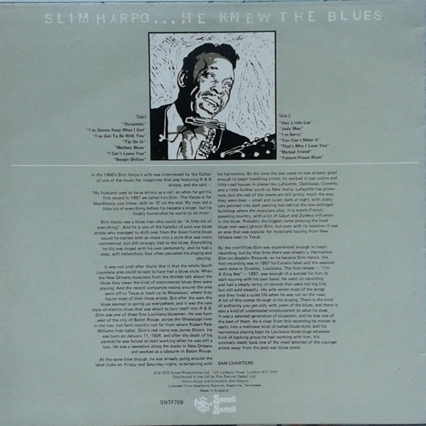 Slim Harpo - He Knew The Blues (LP, Comp)