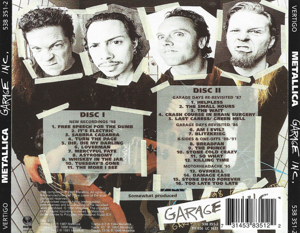 Metallica - Garage Inc. (CD, Album + CD, Comp, RM)