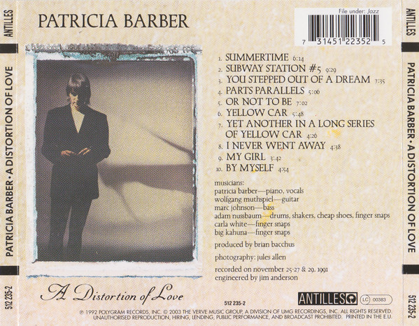 Patricia Barber - A Distortion Of Love (CD, Album)