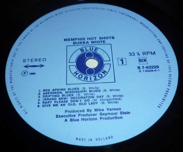 Bukka White - Memphis Hot Shots (LP, Album)