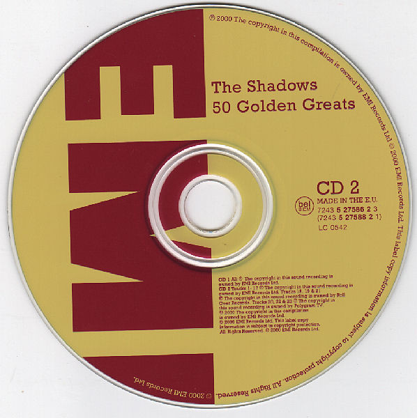 The Shadows - The Shadows 50 Golden Greats (2xCD, Comp)