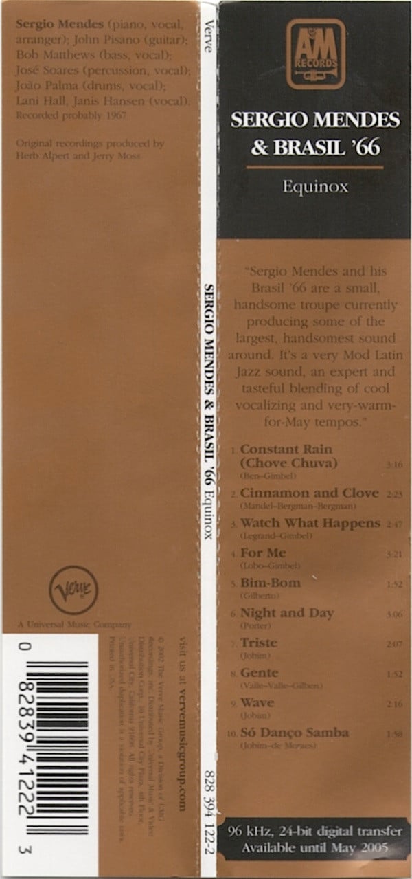 Sérgio Mendes & Brasil '66 - Equinox (CD, Album, Ltd, RE, RM)