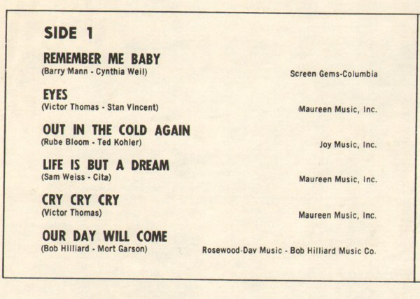 The Earls - Remember Me Baby (LP, Album)