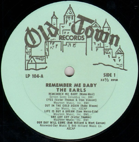 The Earls - Remember Me Baby (LP, Album)