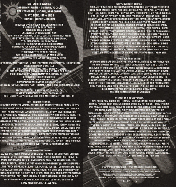 System Of A Down - Toxicity (CD, Album)