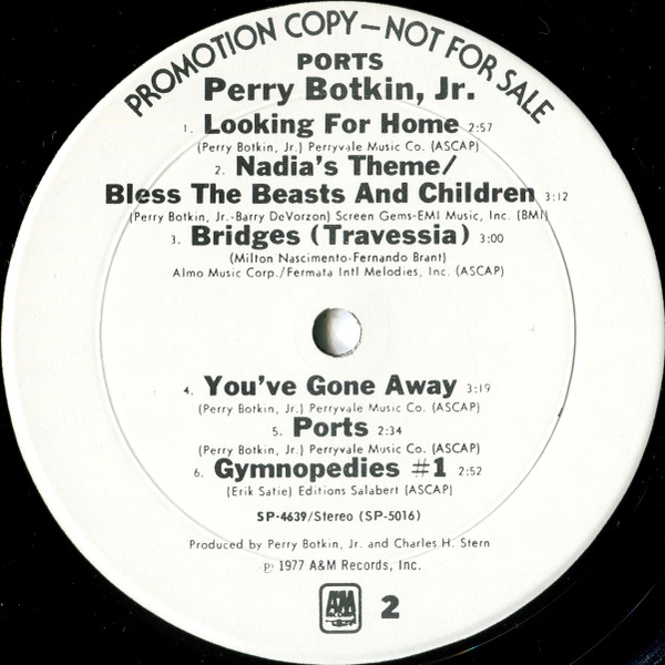 Perry Botkin, Jr.* - Ports (LP, Album, Promo, MR )