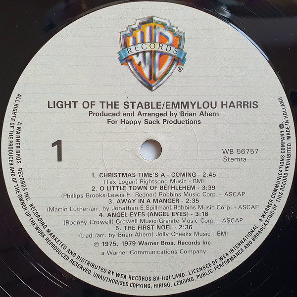 Emmylou Harris - Light Of The Stable (LP, Album)