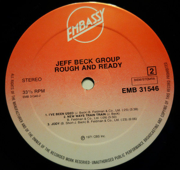 Jeff Beck Group - Rough And Ready (LP, Album, RE)
