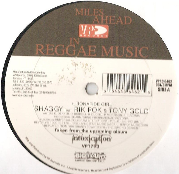 Shaggy Feat. Rik Rok & Tony Gold - Bonafide Girl (12