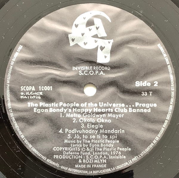 The Plastic People* - Egon Bondy's Happy Hearts Club Banned (LP, Album)