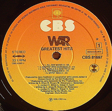 War - Greatest Hits (LP, Comp)