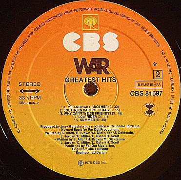 War - Greatest Hits (LP, Comp)