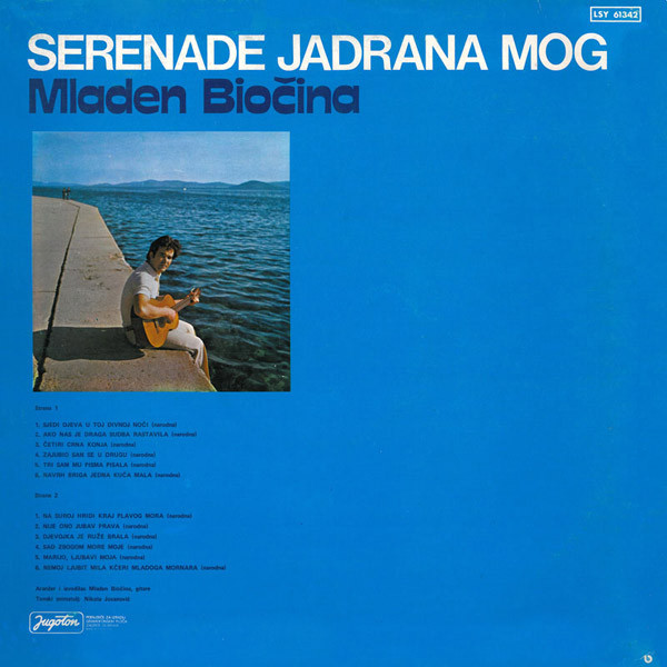 Mladen Biočina - Serenade Jadrana Mog (LP, Album, RE)