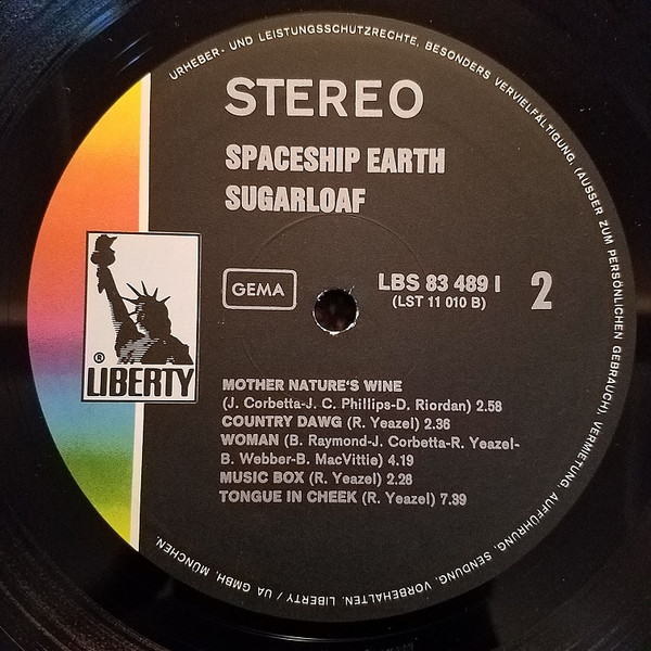 Sugarloaf* - Spaceship Earth (LP, Album)