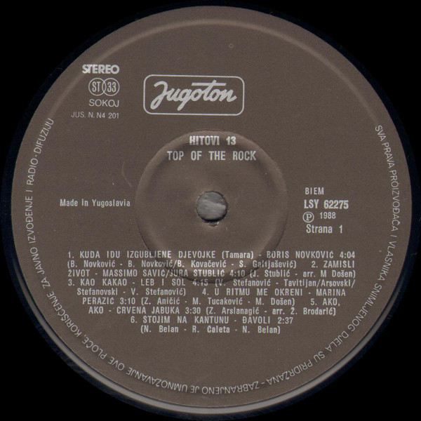 Various - Hitovi 13: Top Of The Rock (LP, Comp)