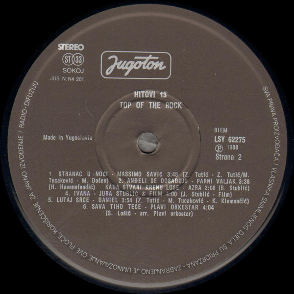 Various - Hitovi 13: Top Of The Rock (LP, Comp)