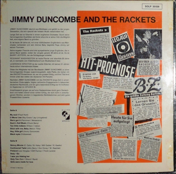 Jimmy And The Rackets* - Jimmy And The Rackets (LP, Album)