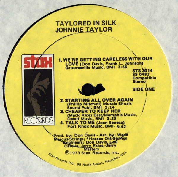 Johnnie Taylor - Taylored In Silk (LP, Album, Son)