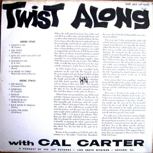 Cal Carter* - Twist Along With Cal Carter (LP, Album, Mono)