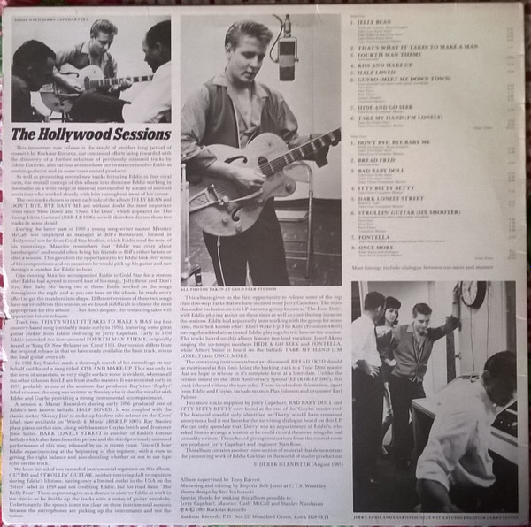 Eddie Cochran - The Hollywood Sessions (LP, Comp, Mono)