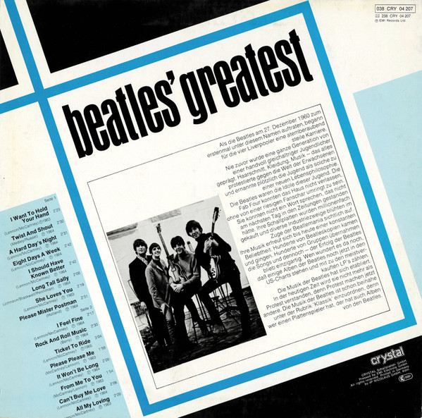 The Beatles - Beatles' Greatest (LP, Comp, RE)