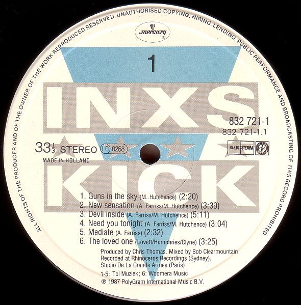 INXS - Kick (LP, Album, Gat)