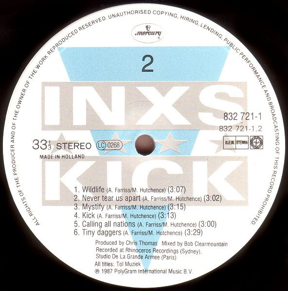 INXS - Kick (LP, Album, Gat)