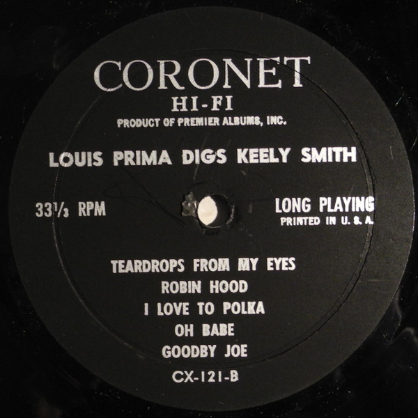 Louis Prima & Keely Smith - Louis Prima Digs Keely Smith (LP, Album, Mono)