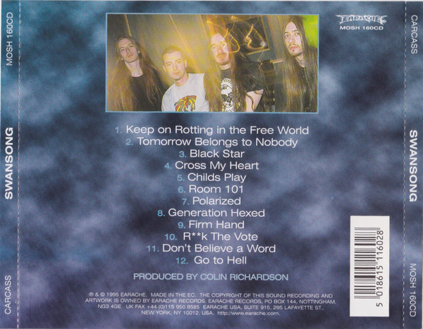 Carcass - Swansong (CD, Album, Enh)