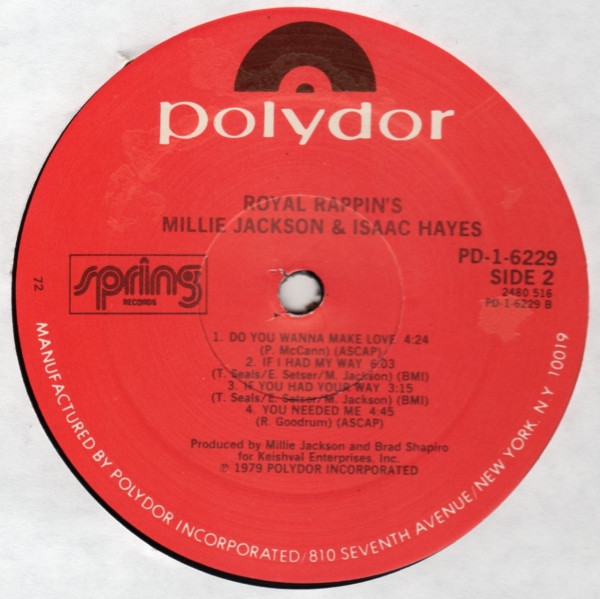 Millie Jackson & Isaac Hayes - Royal Rappin's (LP, Album, 72 )